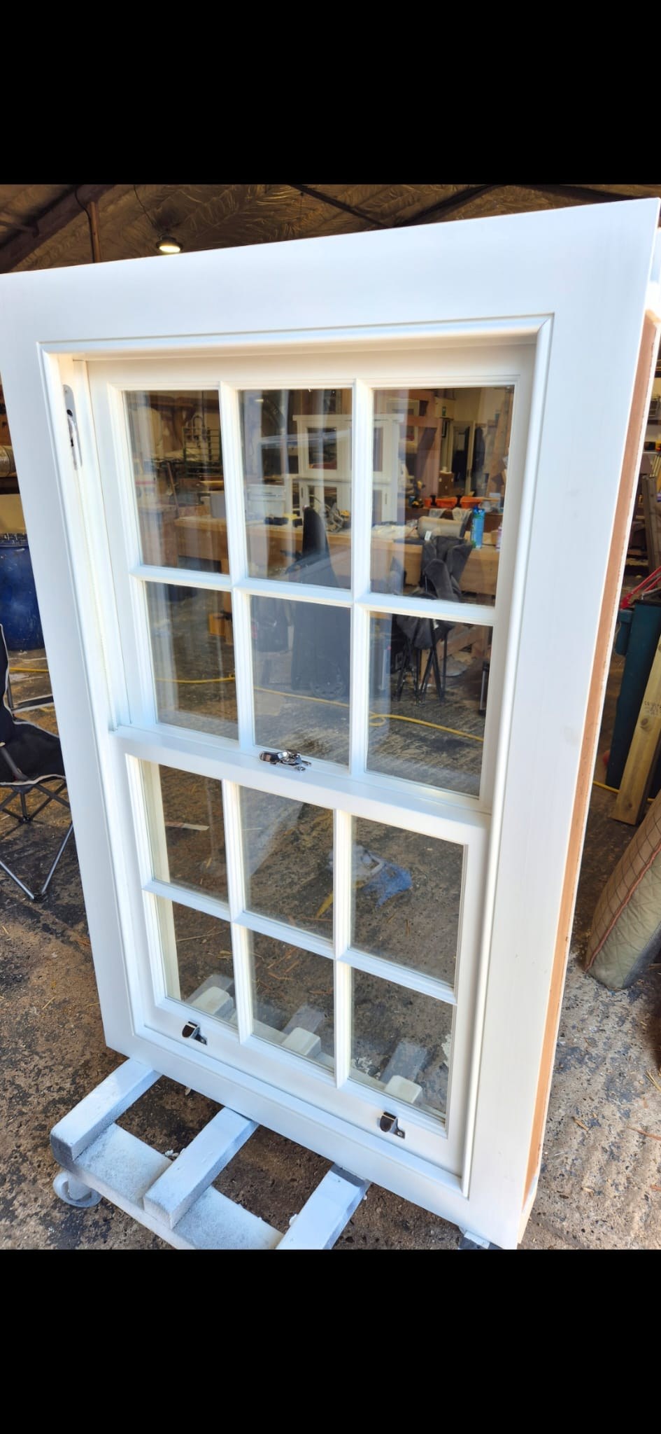 Finished sash window